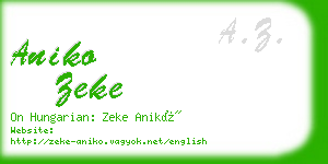 aniko zeke business card